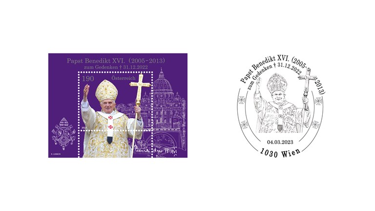 Special stamp Pope Benedict
